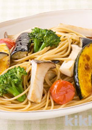 彩り焼き野菜の生しょうゆパスタ-レシピのメイン写真