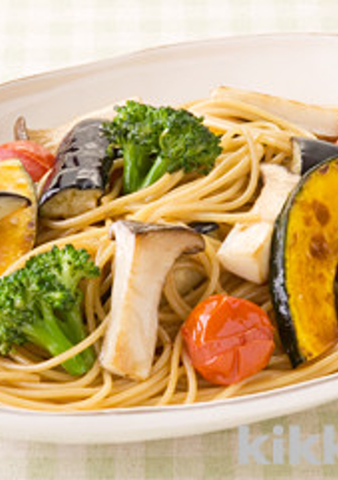 彩り焼き野菜の生しょうゆパスタ-レシピのメイン写真