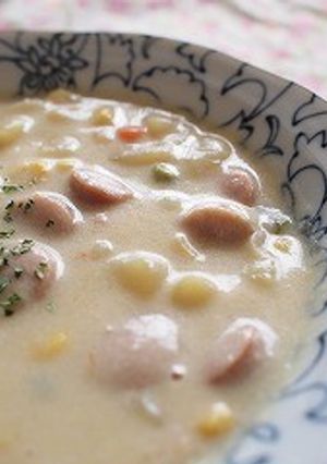 ウィンナーたっぷり豆乳シチュー-レシピのメイン写真