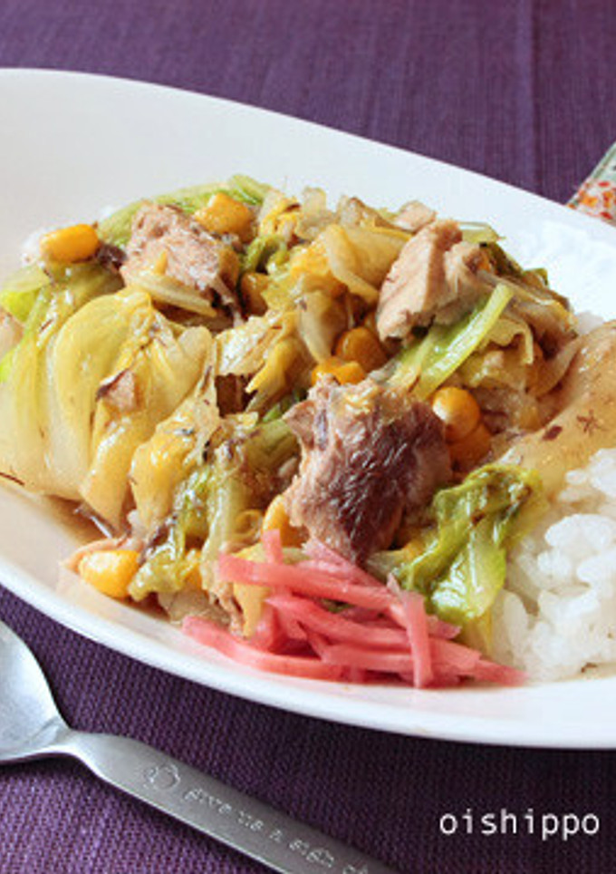 さばの水煮缶ときゃべつの中華丼-レシピのメイン写真
