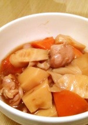 こっくり☆鶏とタケノコ、人参の煮物-レシピのメイン写真