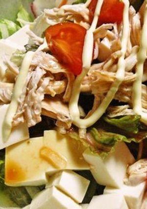 簡単☆豆腐とささみの和風ごちそうサラダ-レシピのメイン写真
