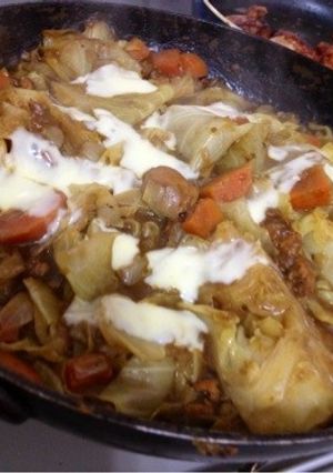キャベツ煮込み カレーソースリメイクで-レシピのメイン写真