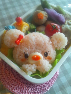 キャラ弁*桜色くまちゃんのお弁当-レシピのメイン写真