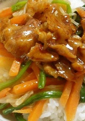 ☆豚バラ焼肉丼☆-レシピのメイン写真