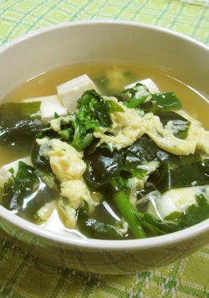菜花と豆腐の和風春玉スープ-レシピのメイン写真