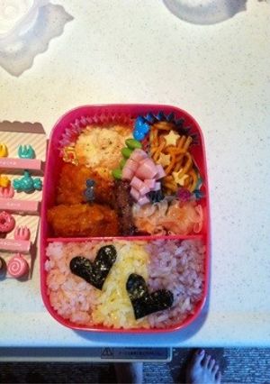 デコ弁ハート♡-レシピのメイン写真