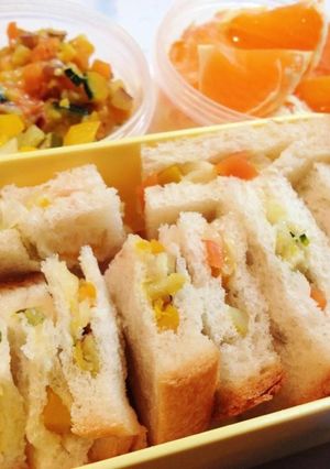 ＜離乳食＞1歳のお弁当(サンドイッチ)-レシピのメイン写真