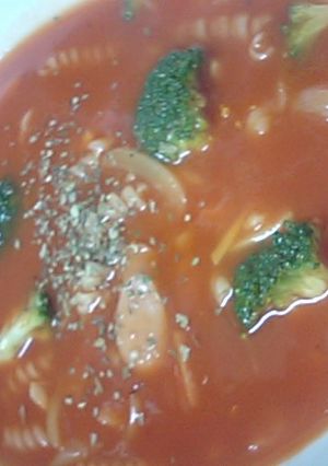 ごちそうスープパスタ　トマト煮込み-レシピのメイン写真