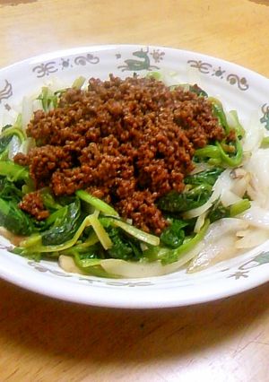 ほうれん草の肉そぼろがけ-レシピのメイン写真