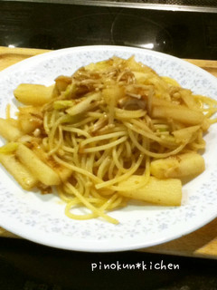 長イモとえのきの和風パスタ-レシピのメイン写真