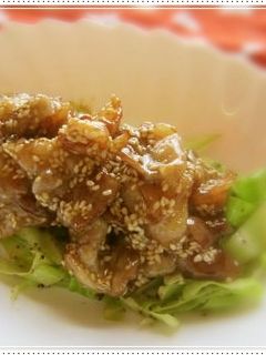 ゴマ香る豚バラの甘酢炒め~♪-レシピのメイン写真