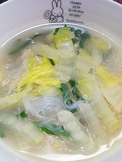 肉だんごと白菜の春雨スープ-レシピのメイン写真