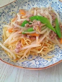 調味料不要!挽肉もやしあんかけ焼そば-レシピのメイン写真