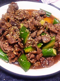 牛肉と胡瓜のオイスターソース炒め-レシピのメイン写真