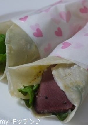 パストラミチーズの手巻きラップロール♪-レシピのメイン写真