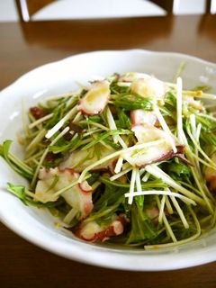 【簡単レシピ】タコと水菜の酢みそ和え♪-レシピのメイン写真