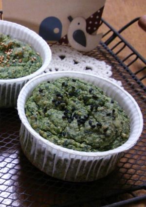 米粉のほうれん草豆腐ゴマのマフィン-レシピのメイン写真