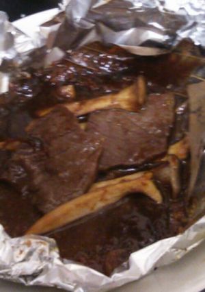 牛肉とエリンギとオニオンの朴葉味噌焼き-レシピのメイン写真