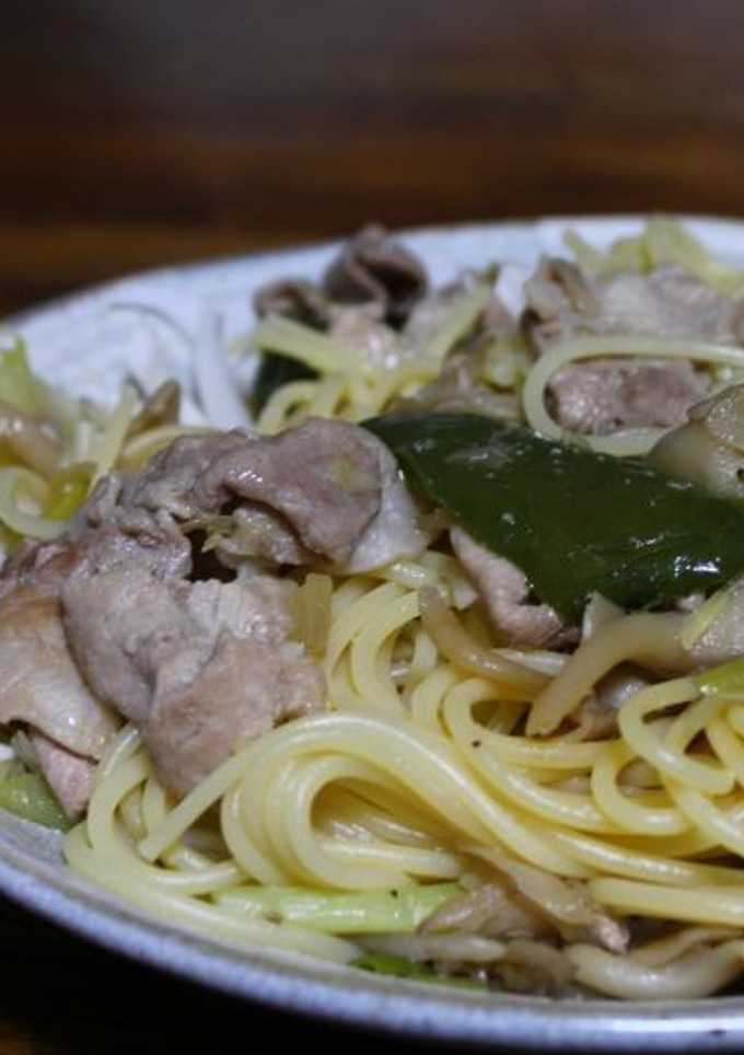 豚とネギの和風パスタ-レシピのメイン写真