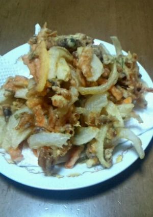 新タマネギと素干しエビのかき揚げ-レシピのメイン写真
