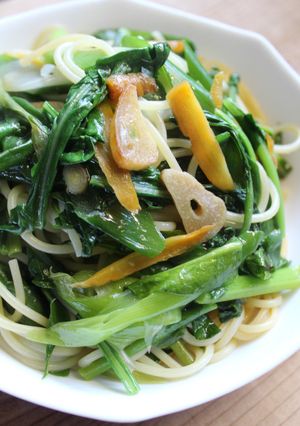 ルッコラと菜花のパスタ-レシピのメイン写真