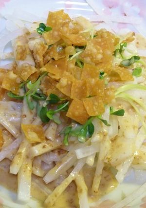 ワンタンdeパリッ!サクッ!!大根サラダ-レシピのメイン写真