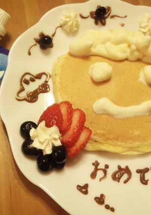 お絵かき感覚☆アイスdecoホットケーキ-レシピのメイン写真
