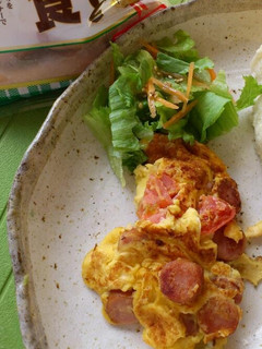 パリッと朝食ウィンナーで朝オムレツ-レシピのメイン写真