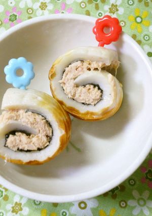 お弁当に♪ちくわのクルクル海苔＆ツナ巻き-レシピのメイン写真
