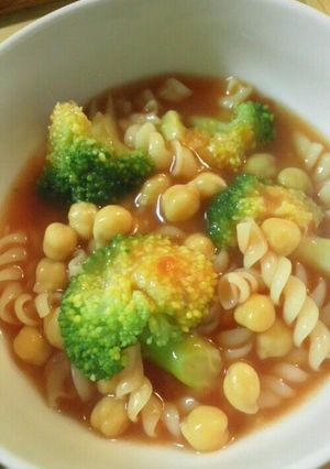 朝食に“スープパスタ”完熟トマト味☆-レシピのメイン写真