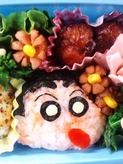 簡単クレヨンしんちゃんおにぎり♡キャラ弁-レシピのメイン写真