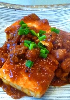 豆腐のソテーwithトマ味噌ース-レシピのメイン写真