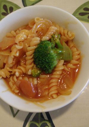 トマト風味簡単野菜スープパスタ-レシピのメイン写真