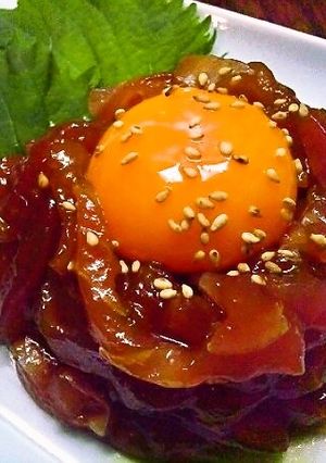 特製のタレで！海鮮料理店のまぐろユッケ-レシピのメイン写真