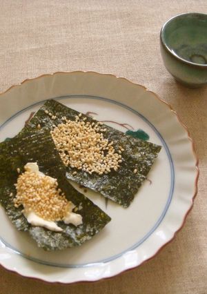 ヘルシーおつまみ☆海苔ゴマ焼き-レシピのメイン写真