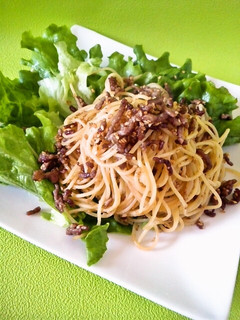 ゴマとひき肉の和風スパゲティー-レシピのメイン写真