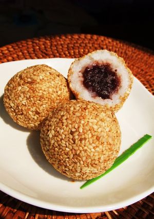 ❋材料３つ！！ご飯で揚げないゴマ団子❋-レシピのメイン写真