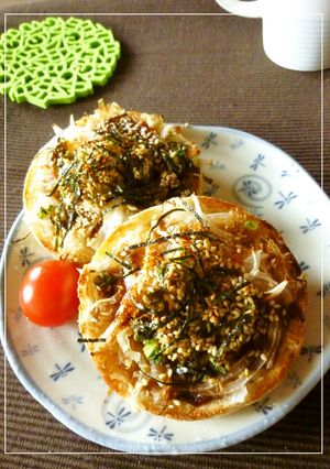 ごまたっぷり♡ 新玉葱のお好み風トースト-レシピのメイン写真