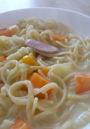 スープの素de簡単！スープパスタ-レシピのメイン写真