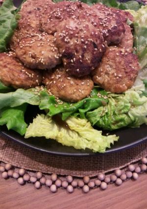 豆腐ハンバーグのゴマ照り焼き＊-レシピのメイン写真