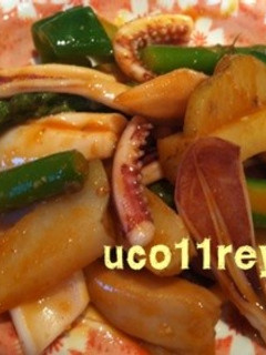 イカと野菜のコチュジャン炒め-レシピのメイン写真