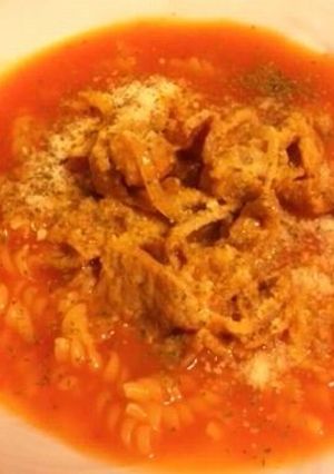 ボリューム満点スープパスタ-レシピのメイン写真