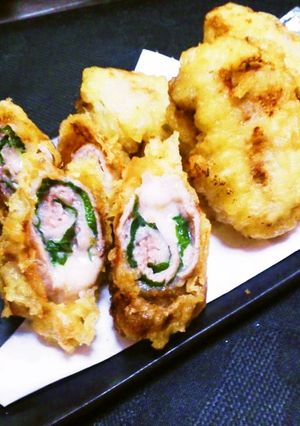 塩麹で♪チーズ＆大葉の豚ロール天-レシピのメイン写真