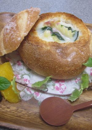 ブランチに☆パンシチュー風パスタ-レシピのメイン写真