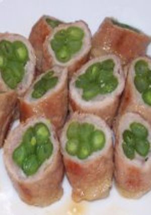 おべんと箱を飾る、いんげんの豚肉巻き-レシピのメイン写真