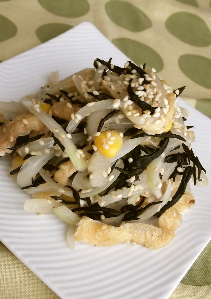 ごまたっぷり！ひじきと玉ねぎの炒め和え-レシピのメイン写真