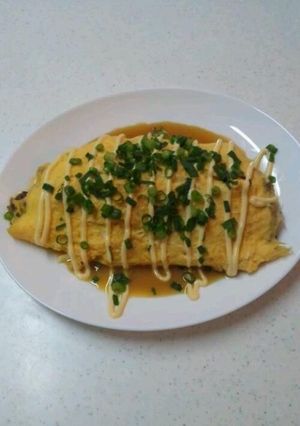 牛肉とごぼうのしぐれ煮リメイクでオムレツ-レシピのメイン写真