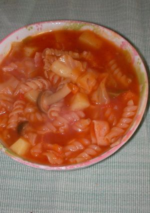 野菜をスープパスタ-レシピのメイン写真