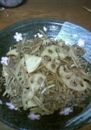 挽き肉でボリューミー！おかずきんぴら♪-レシピのメイン写真